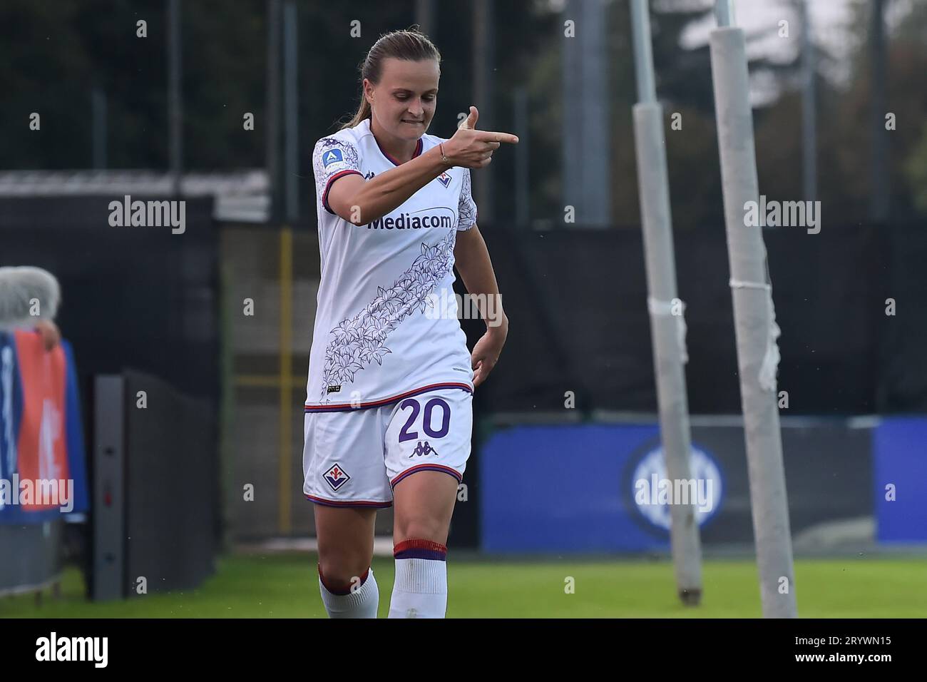 Milica Mijatovic (ACF Fiorentina) célèbre après avoir marqué 0-1 buts lors du FC Internazionale Women vs ACF Fiorentina, match de football italien Serie A Women à Sesto San Giovanni (MI), Italie, le 02 2023 octobre Banque D'Images
