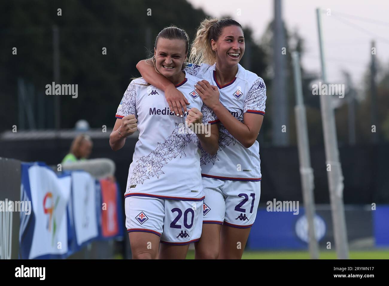 Milica Mijatovic (ACF Fiorentina) célèbre après avoir marqué 0-1 buts lors du FC Internazionale Women vs ACF Fiorentina, match de football italien Serie A Women à Sesto San Giovanni (MI), Italie, le 02 2023 octobre Banque D'Images