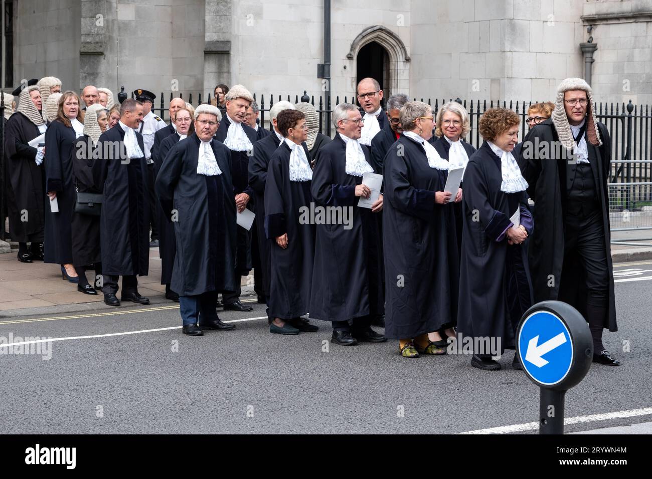 Londres, Angleterre, Royaume-Uni. 2 octobre 2023. Petit déjeuner du Lord Chancellor. Les membres de la magistrature britannique font leur chemin de l'abbaye de Westminster à la Banque D'Images