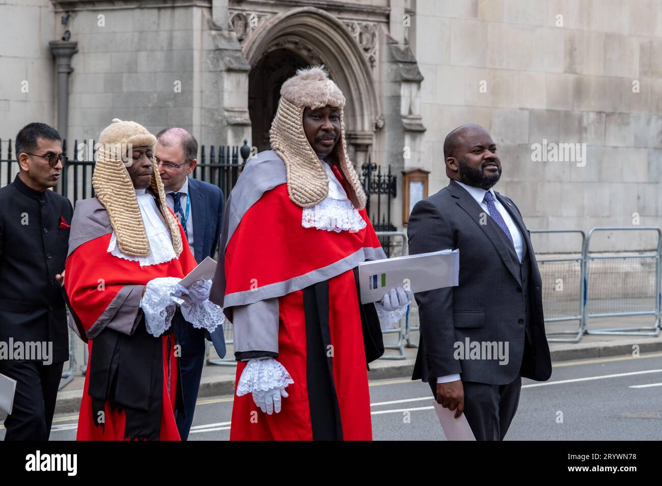Londres, Angleterre, Royaume-Uni. 2 octobre 2023. Petit déjeuner du Lord Chancellor. Les membres de la magistrature britannique font leur chemin de l'abbaye de Westminster à la Banque D'Images