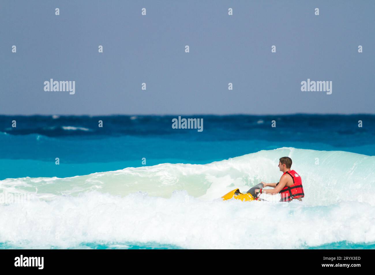 Plage de la mer des Caraïbes Banque D'Images