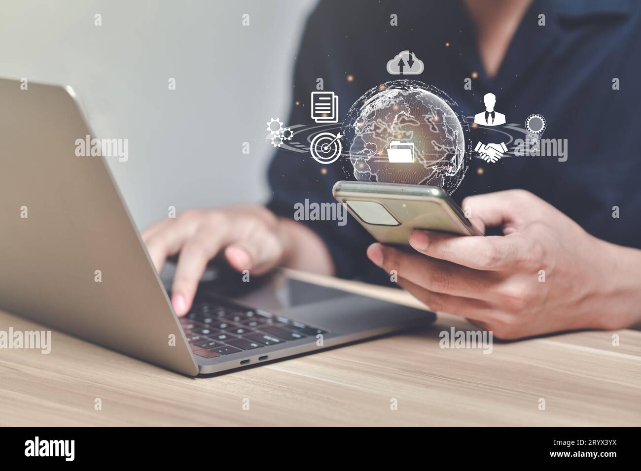 Gestion du changement de la transformation numérique Banque D'Images