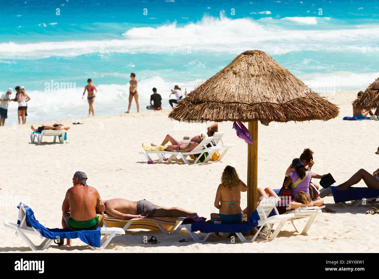 Plage de la mer des Caraïbes Banque D'Images