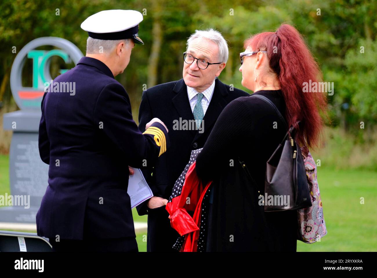 National Memorial Arboretum, Royaume-Uni. 14 octobre 2021. Les membres des Forces armées soulignent le dévoilement du nouveau monument commémoratif de l'ANAFI. Banque D'Images