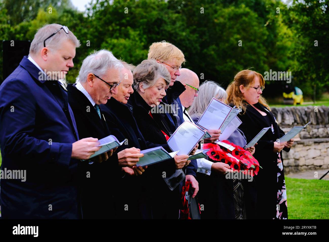 National Memorial Arboretum, Royaume-Uni. 14 octobre 2021. Les membres des Forces armées soulignent le dévoilement du nouveau monument commémoratif de l'ANAFI. Banque D'Images