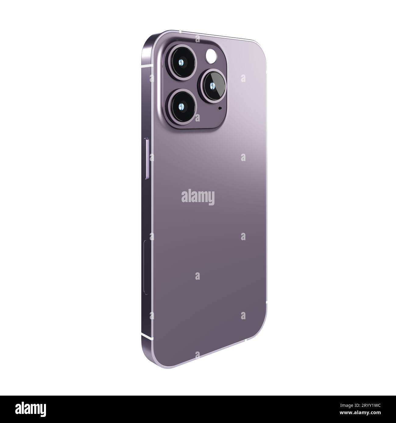 Vue arrière de la nouvelle maquette réaliste de smartphone avec caméra en couleur violette pour l'interface utilisateur de publicité de produit et UX infographie presentat Banque D'Images
