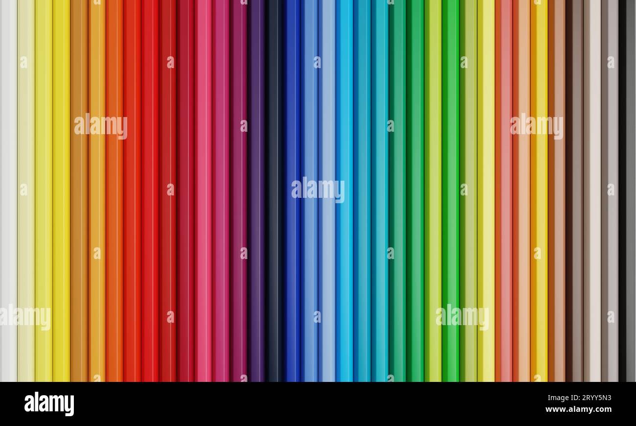 Gros plan de crayons de couleur fond texturé. Crayons multicouleurs sur fond blanc. Éducation apprentissage en classe d'art et B Banque D'Images