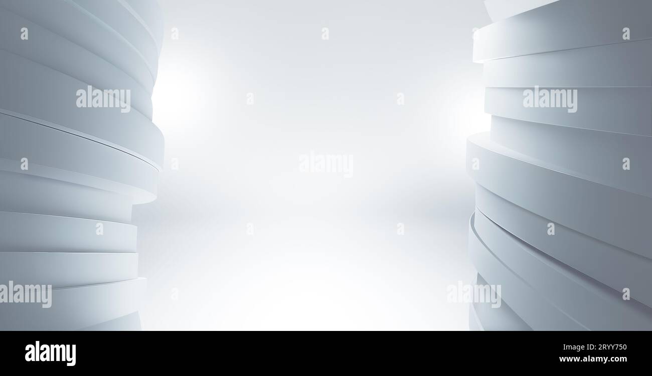Fond blanc clair 3D. Banque D'Images