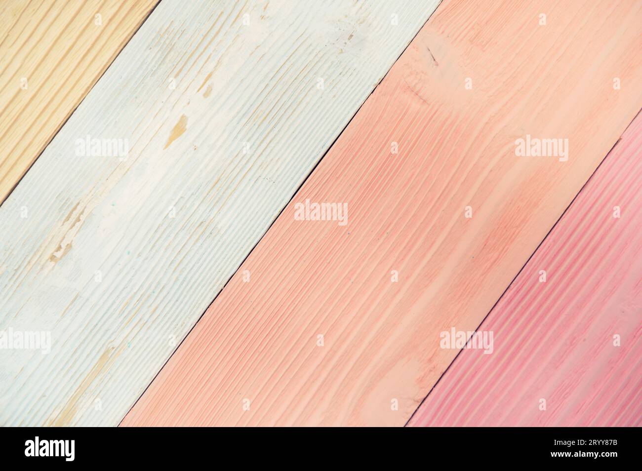 Texture d'arrière-plan de sol en bois multicolore, couleur pastel. Concept de matériau et de papier peint. Banque D'Images