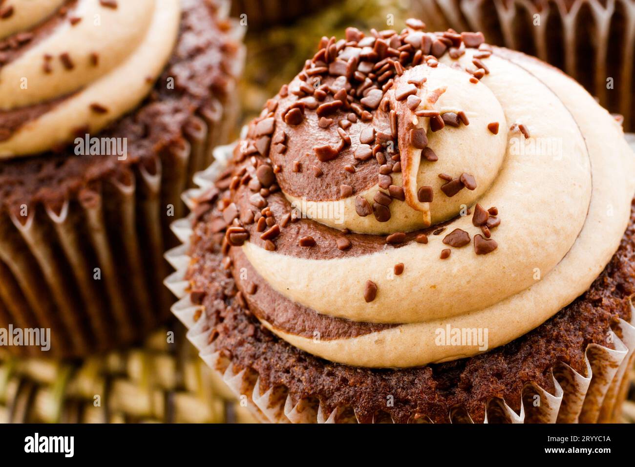 Cupcake Chocolat Banque D'Images