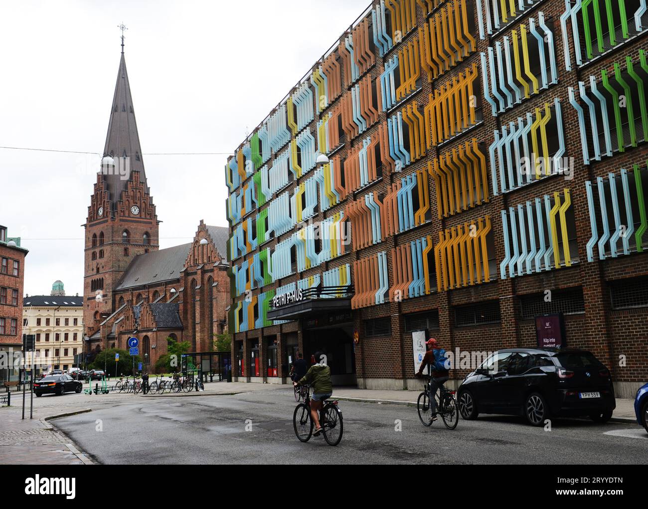 St. Église de Pierre dans la vieille ville de Malmö, Suède. Banque D'Images