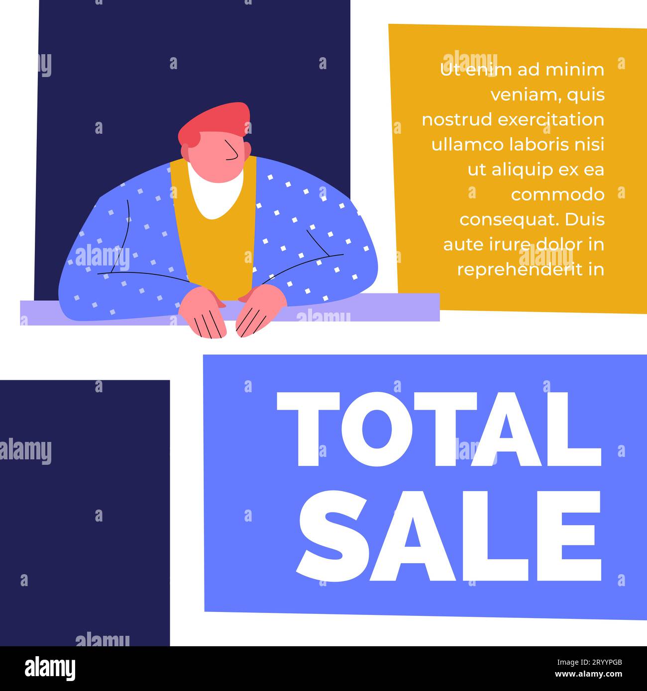 Liquidation totale de vente, remises pour la bannière de clients Illustration de Vecteur