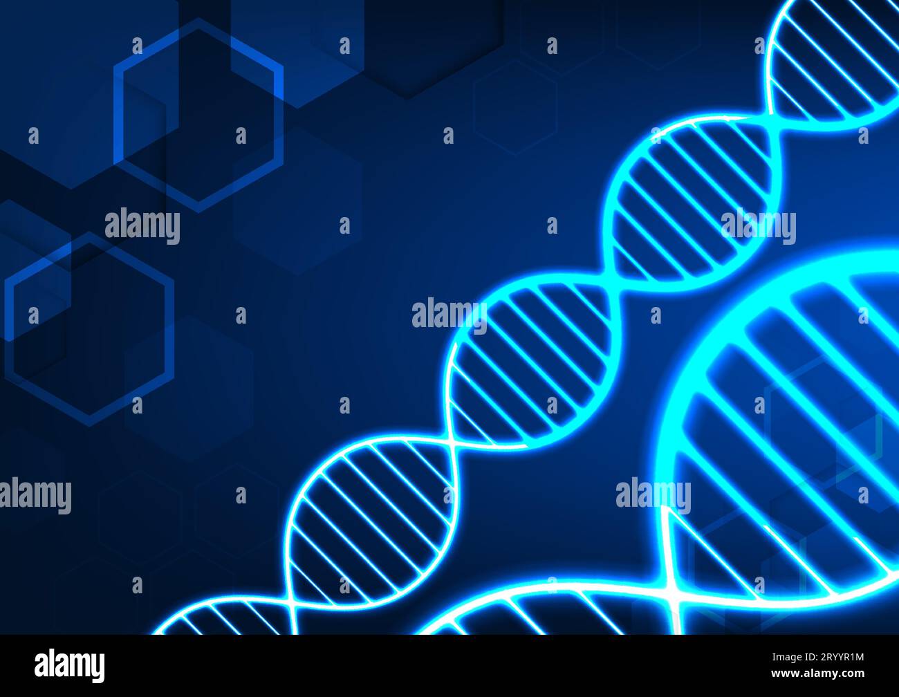 L'arrière-plan de la technologie de structure moléculaire d'ADN montre la connexion de la structure d'ADN pour l'information utilisée en médecine appropriée pour le travail d'affiche et Illustration de Vecteur