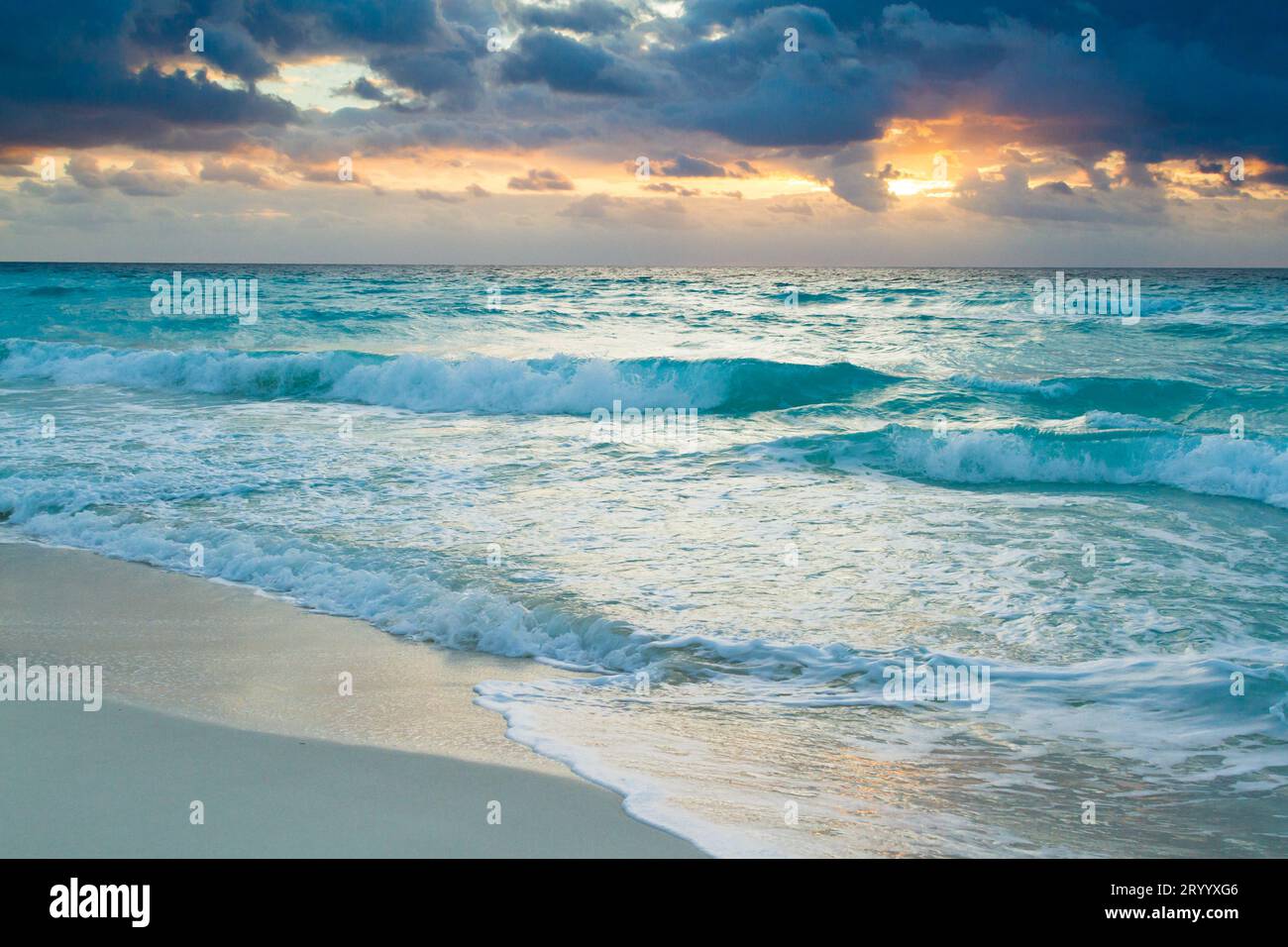 Plage de la mer des Caraïbes Banque D'Images