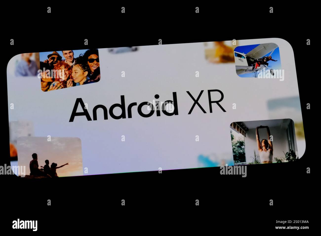 Logo du système d'exploitation Android XR à l'écran Banque D'Images