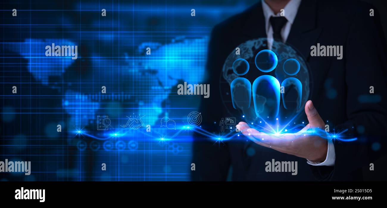 Ressources humaines nos stratégies de recrutement de cadres RH, accélérer le développement des affaires et les programmes de formation. Nous donnons la priorité à la satisfaction des employés A. Banque D'Images