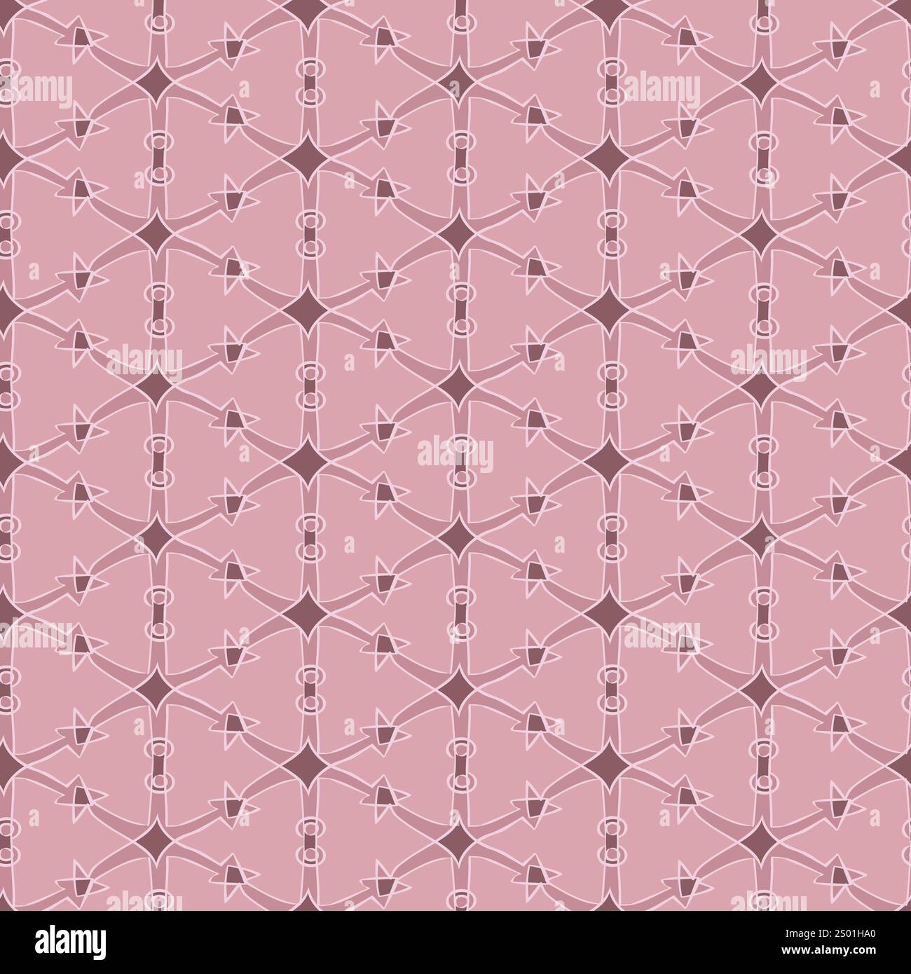 Motif géométrique sans couture avec ancres dans les tons roses Illustration de Vecteur