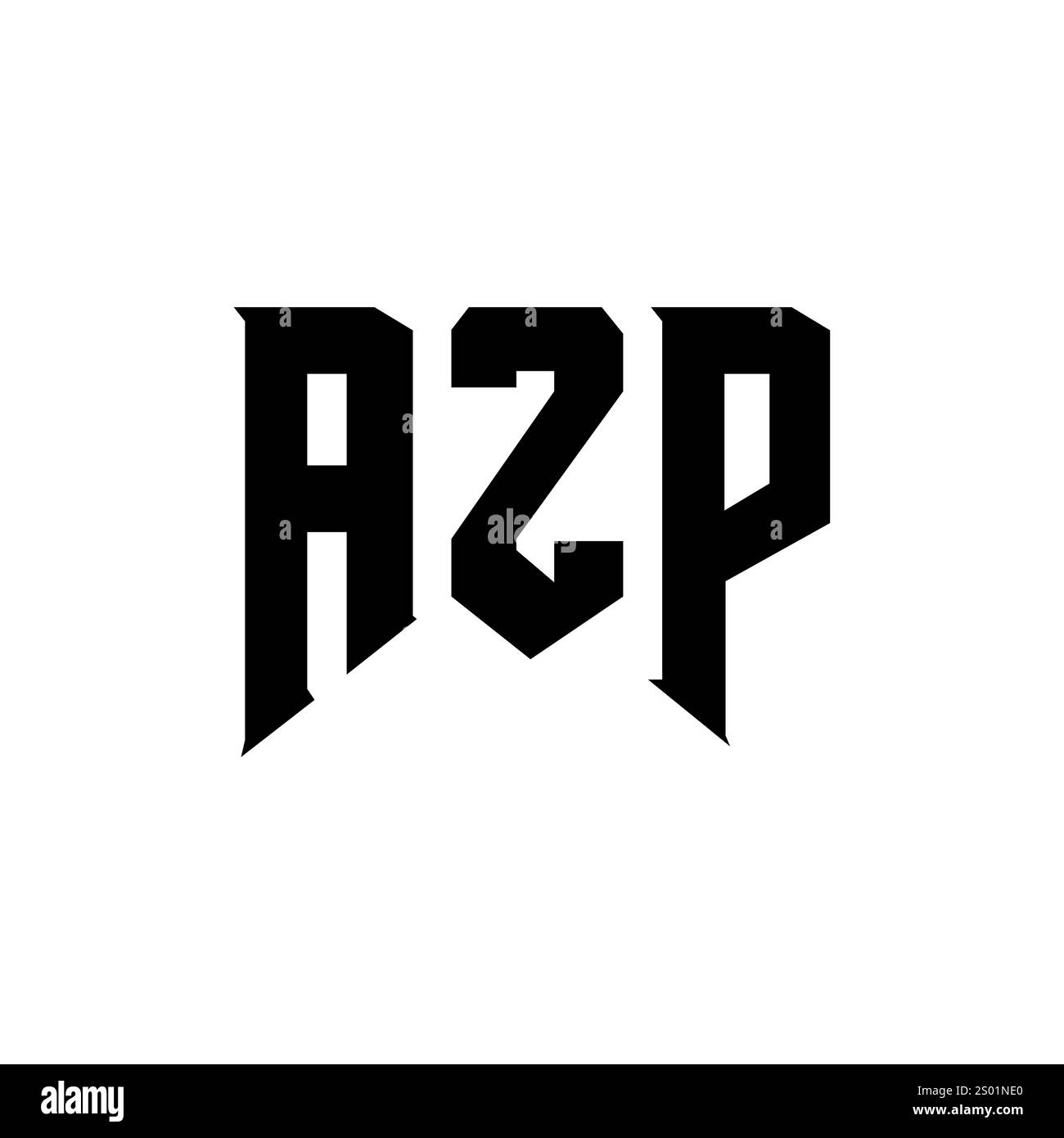 Conception de logo de lettre AZP pour la société de technologie. Logo AZP combinaison de couleurs noir et blanc. Logo AZP, vecteur AZP, conception AZP, icône AZP, AZP alph Illustration de Vecteur