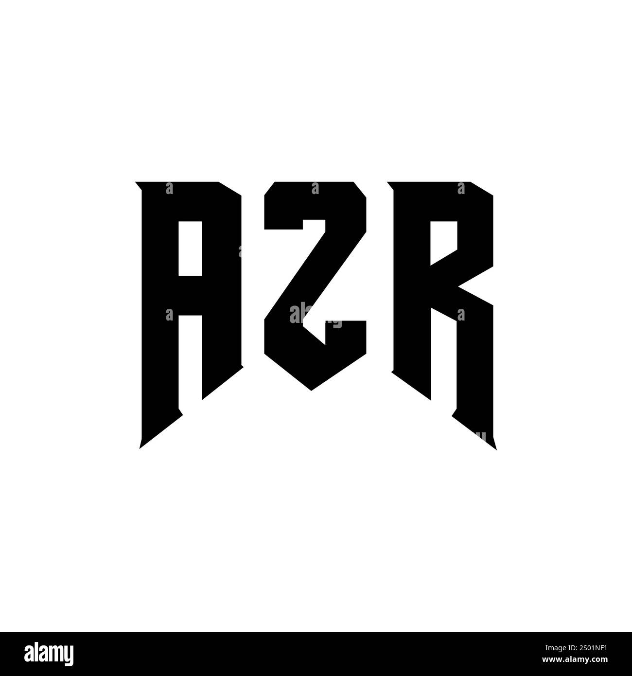 Conception de logo AZR Letter pour la société de technologie. Logo AZR combinaison de couleurs noir et blanc. Logo AZR, vecteur AZR, conception AZR, icône AZR, AZR alph Illustration de Vecteur