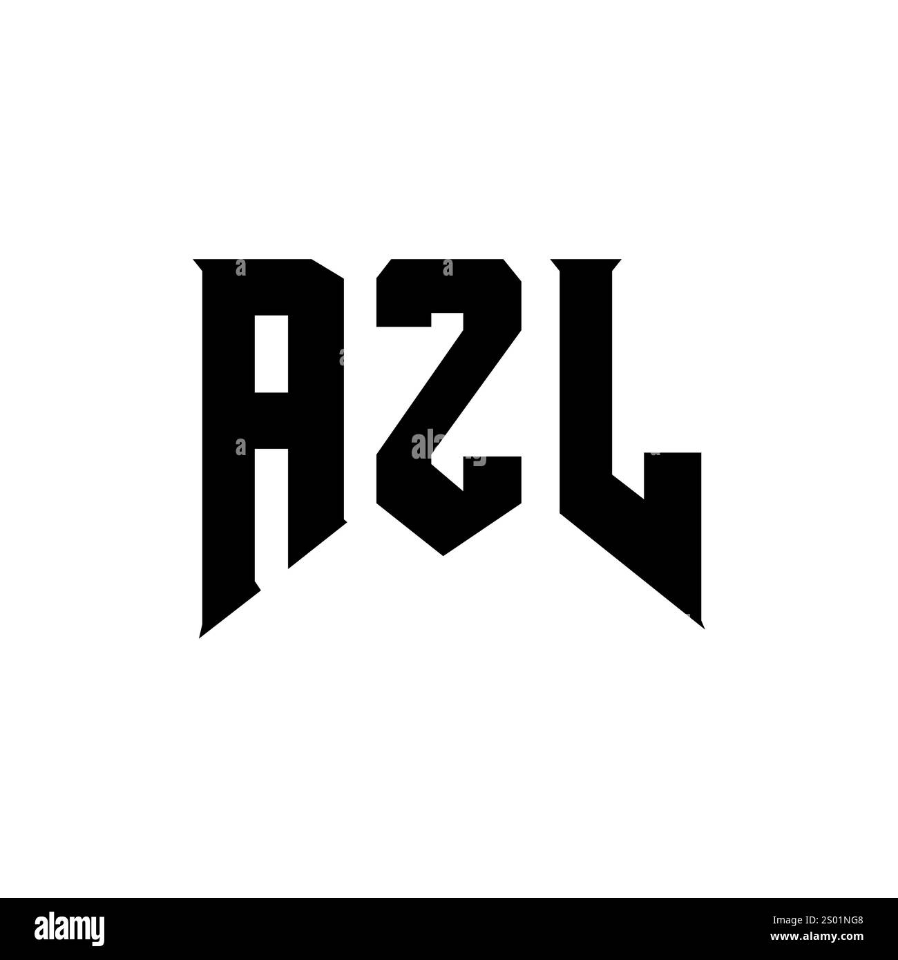 Conception de logo de lettre AZL pour la société de technologie. Logo AZL combinaison de couleurs noir et blanc. Logo AZL, vecteur AZL, conception AZL, icône AZL, AZL alph Illustration de Vecteur