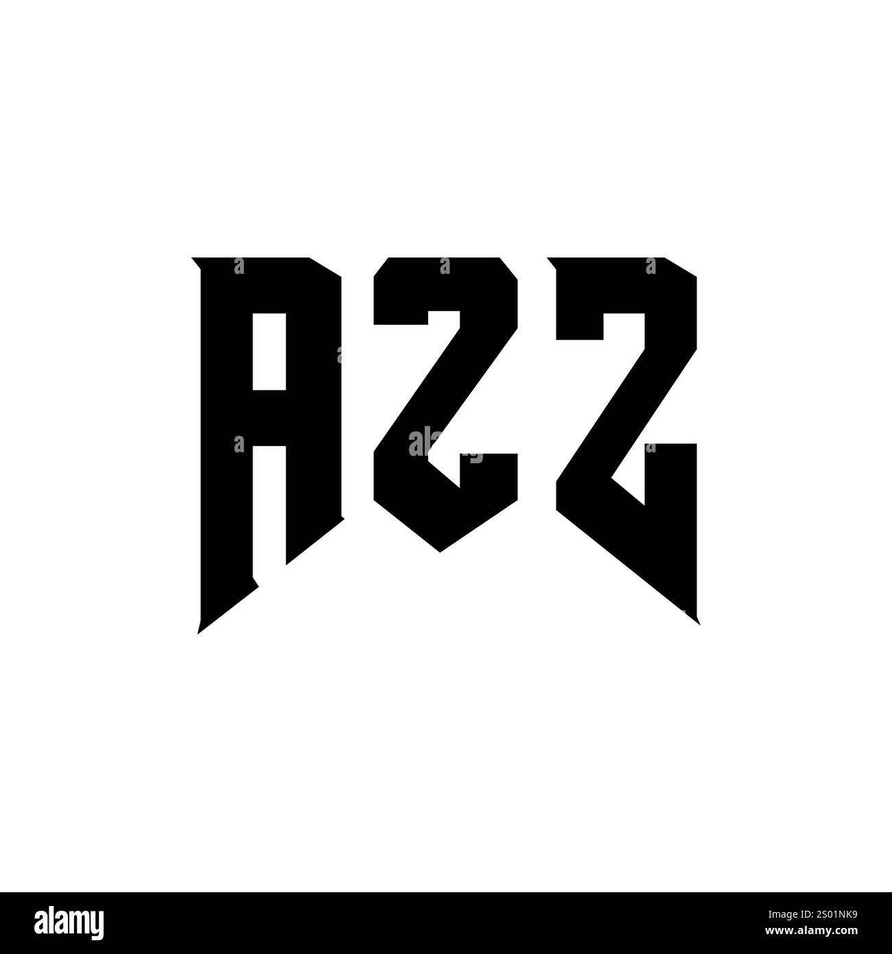 Conception de logo AZZ Letter pour la société de technologie. Logo AZZ combinaison de couleurs noir et blanc. Logo AZZ, vecteur AZZ, conception AZZ, icône AZZ, AZZ alph Illustration de Vecteur