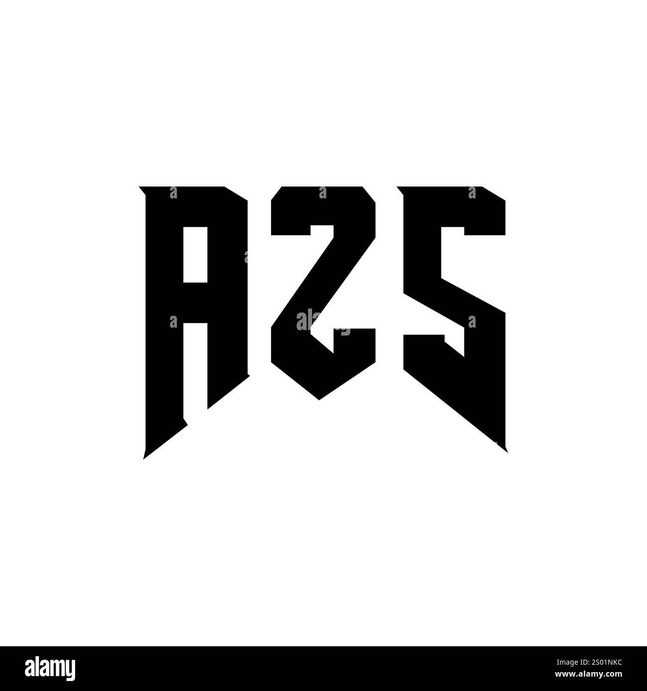Conception de logo AZS Letter pour la société technologique. Logo AZS combinaison de couleurs noir et blanc. Logo AZS, vecteur AZS, conception AZS, icône AZS, AZS alph Illustration de Vecteur