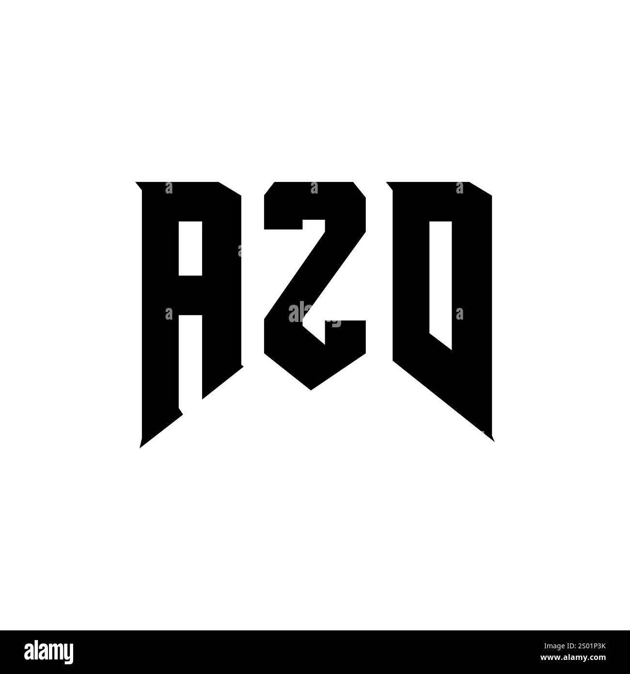 Conception de logo de lettre AZD pour la société de technologie. Combinaison de couleurs noir et blanc de conception de logo AZD. Logo AZD, vecteur AZD, conception AZD, icône AZD, AZD alph Illustration de Vecteur