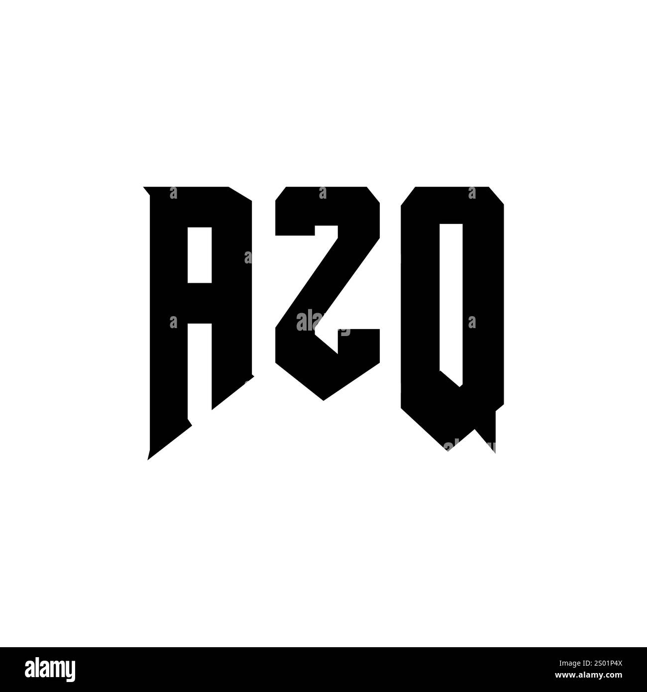 Conception de logo AZQ lettre pour la société de technologie. Logo AZQ combinaison de couleurs noir et blanc. Logo AZQ, vecteur AZQ, conception AZQ, icône AZQ, AZQ alph Illustration de Vecteur