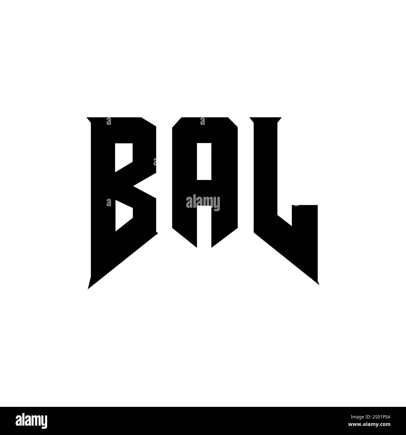 Design de logo de lettre BAL pour la société de technologie. Combinaison de couleurs noir et blanc de conception de logo BAL. BAL logo, bal vector, bal design, bal icône, bal alph Illustration de Vecteur