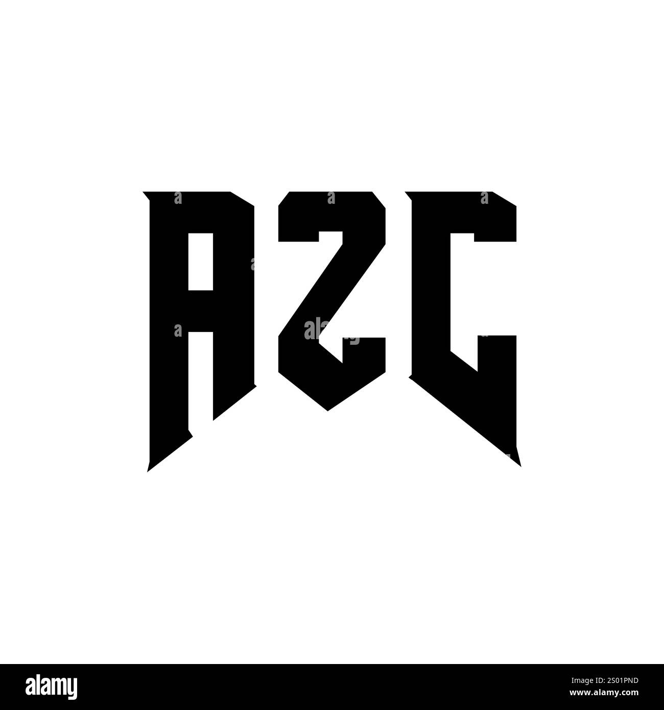 Conception de logo de lettre AZC pour la société de technologie. Logo AZC combinaison de couleurs noir et blanc. Logo AZC, vecteur AZC, conception AZC, icône AZC, AZC alph Illustration de Vecteur