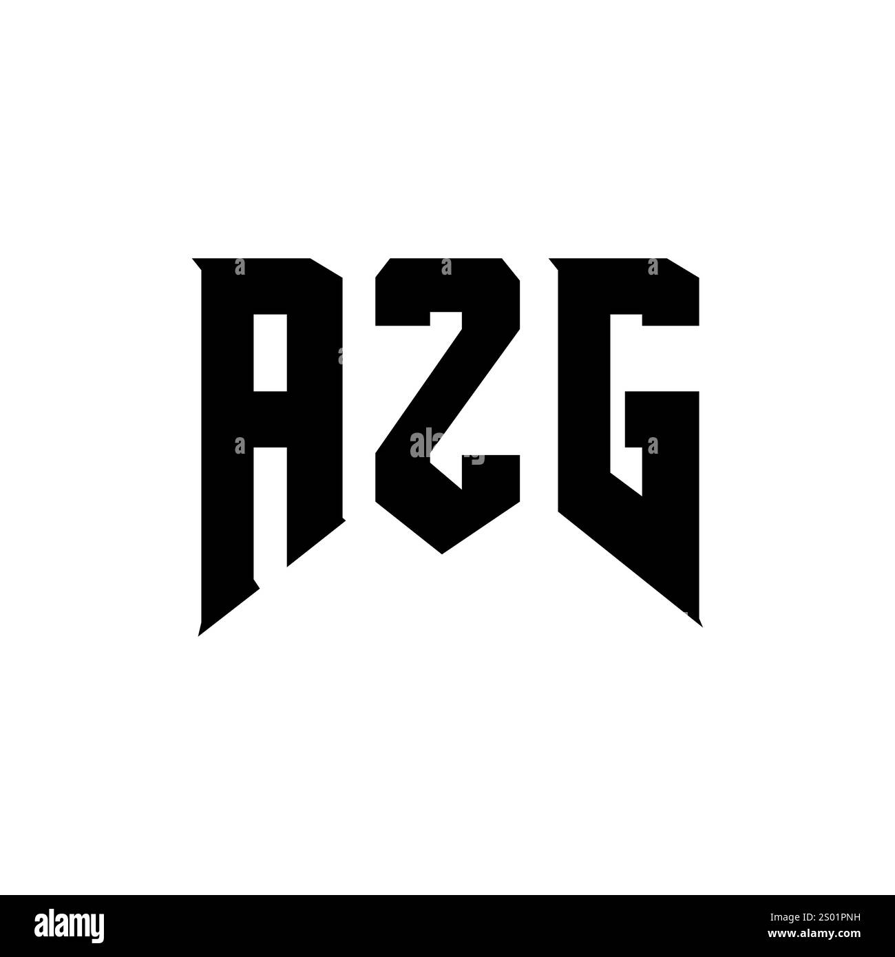 AZG Letter logo design pour la société de technologie. Logo AZG combinaison de couleurs noir et blanc. Logo AZG, vecteur AZG, conception AZG, icône AZG, AZG alph Illustration de Vecteur