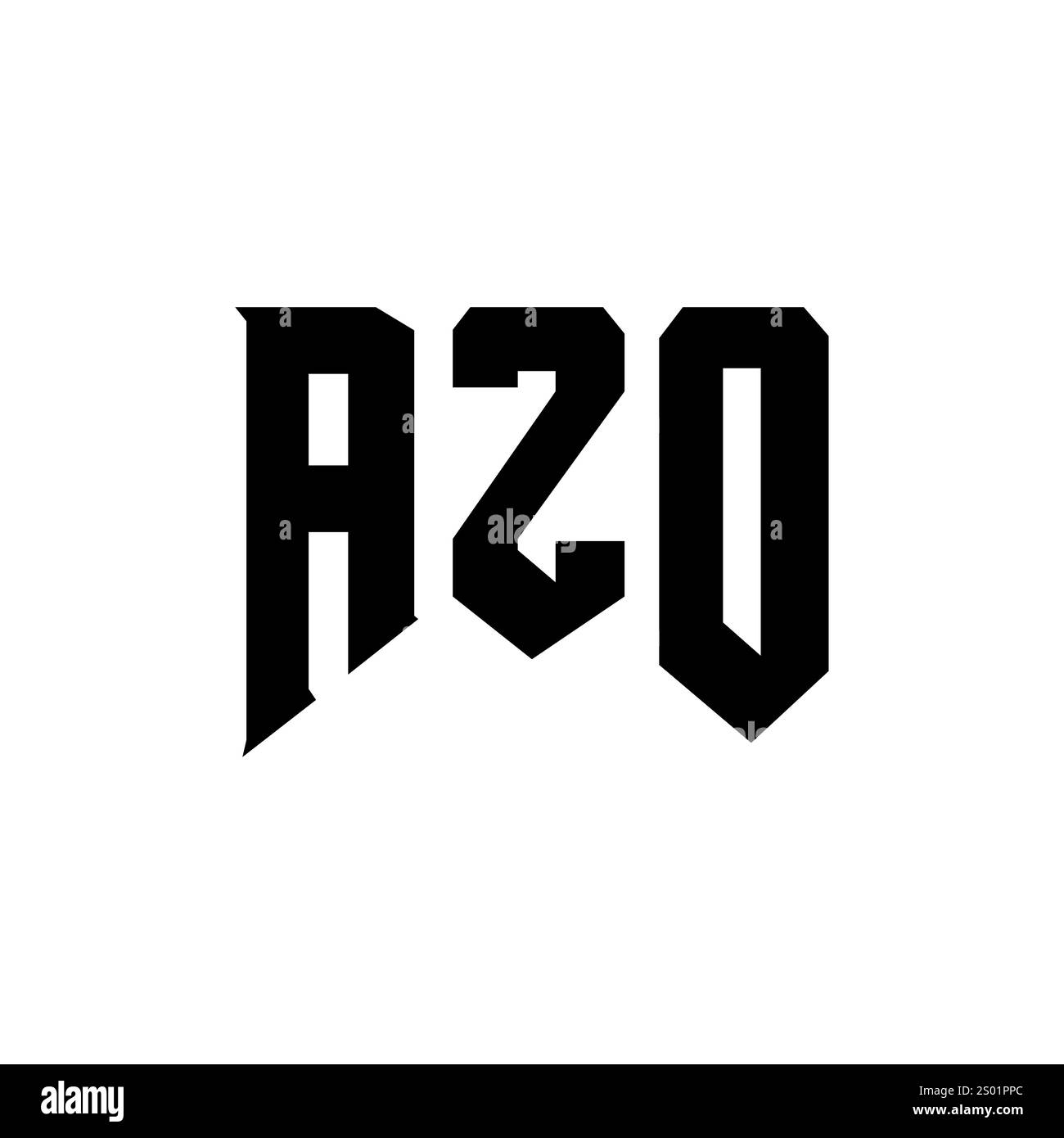 Conception de logo de lettre AZO pour la société de technologie. Combinaison de couleurs noir et blanc de conception de logo AZO. Logo AZO, vecteur azo, design azo, icône azo, alph azo Illustration de Vecteur