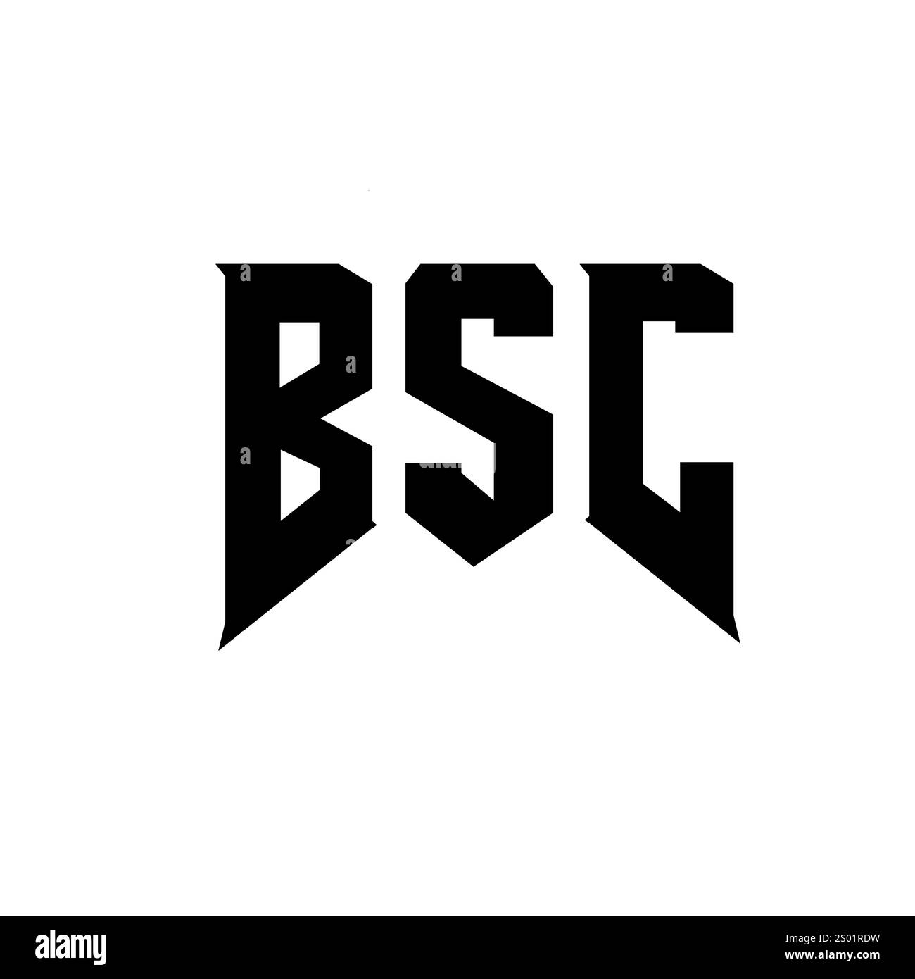 Conception de logo de lettre BSC pour la société de technologie. Combinaison de couleurs noir et blanc de conception de logo BSC. Logo BSC, vecteur BSC, conception BSC, icône BSC, BSC alph Illustration de Vecteur