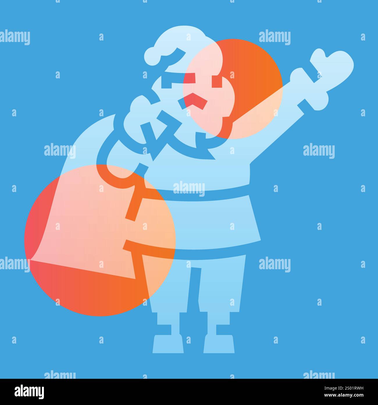Noël santa claus ligne icône noire. Signez pour la page Web, l'application mobile, le bouton, le logo. Bouton isolé de vecteur. Contour modifiable. Illustration de Vecteur