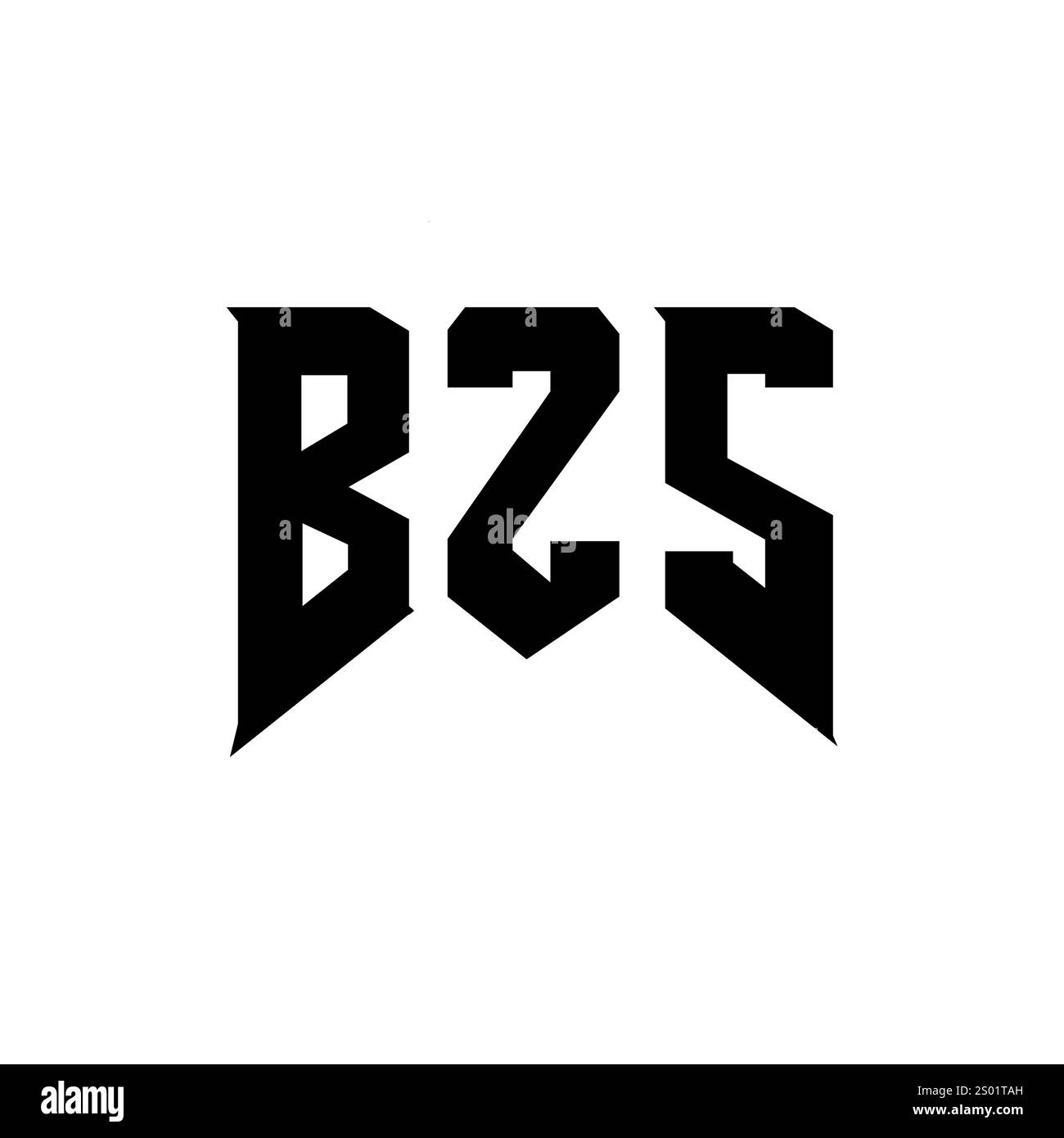 Conception de logo de lettre BZS pour la société de technologie. Combinaison de couleurs noir et blanc de conception de logo BZS. Logo BZS, vecteur BZS, design BZS, icône BZS, alph BZS Illustration de Vecteur