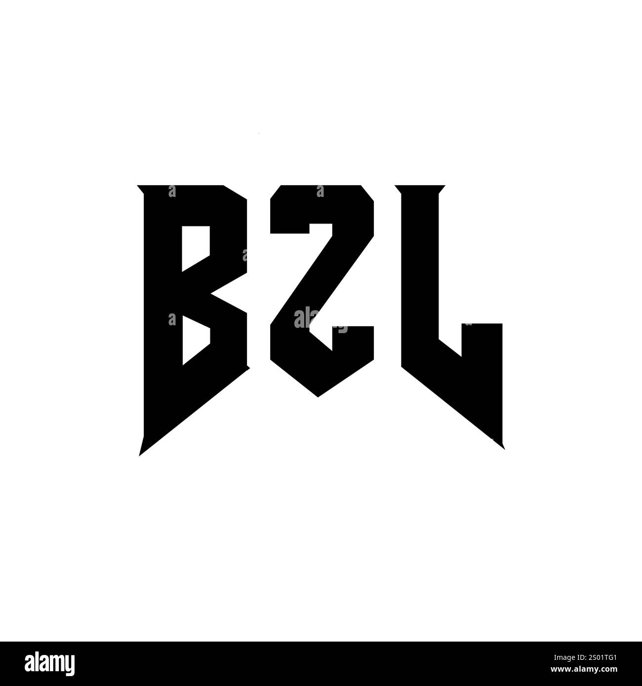 Conception de logo de lettre BZL pour la société de technologie. Combinaison de couleurs noir et blanc de conception de logo BZL. Logo BZL, vecteur BZL, design BZL, icône BZL, alph BZL Illustration de Vecteur