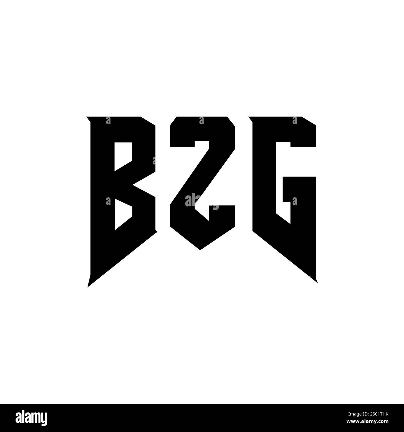 Conception de logo de lettre BZG pour la société de technologie. Combinaison de couleurs noir et blanc de conception de logo BZG. Logo BZG, vecteur BZG, design BZG, icône BZG, alph BZG Illustration de Vecteur