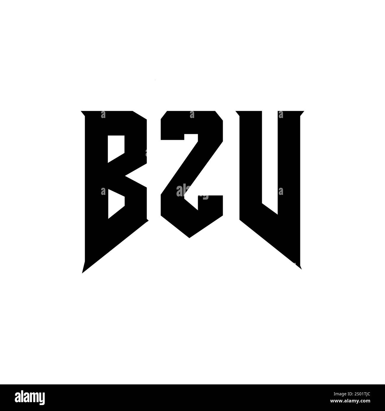 Conception de logo de lettre BZV pour la société de technologie. Combinaison de couleurs noir et blanc de conception de logo BZV. Logo BZV, vecteur BZV, design BZV, icône BZV, alph BZV Illustration de Vecteur