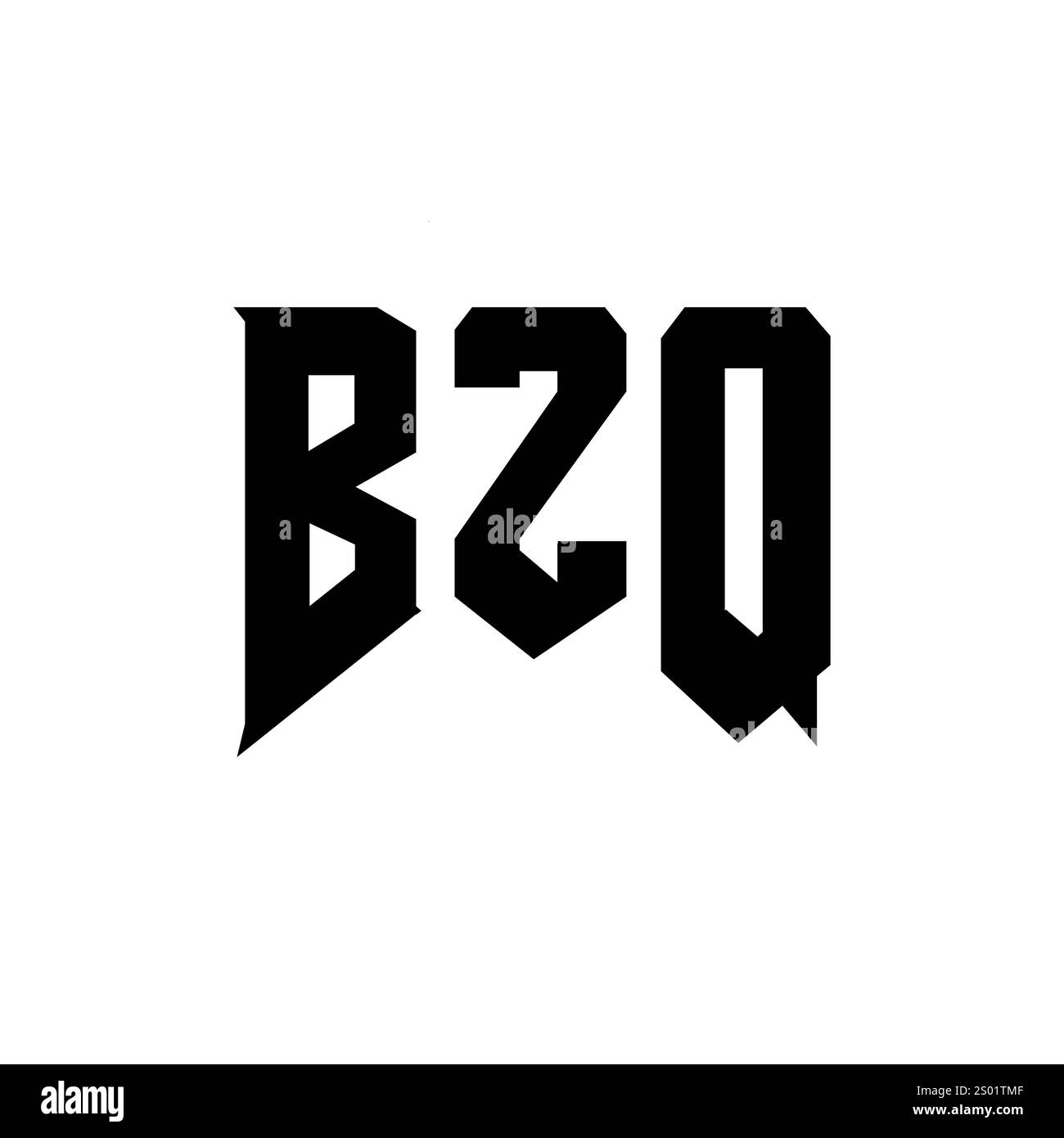 Conception de logo de lettre BZQ pour la société de technologie. Combinaison de couleurs noir et blanc de conception de logo BZQ. Logo BZQ, vecteur BZQ, conception BZQ, icône BZQ, alph BZQ Illustration de Vecteur