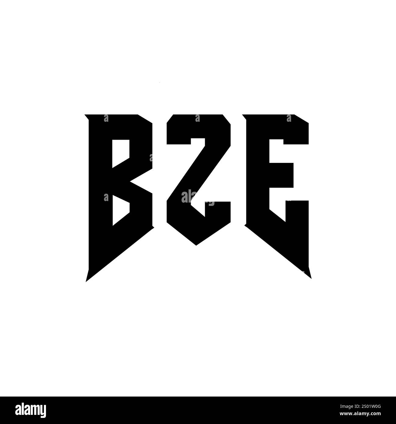 Conception de logo de lettre BZE pour la société de technologie. Combinaison de couleurs noir et blanc de conception de logo BZE. Logo BZE, vecteur BZE, design BZE, icône BZE, BZE alph Illustration de Vecteur