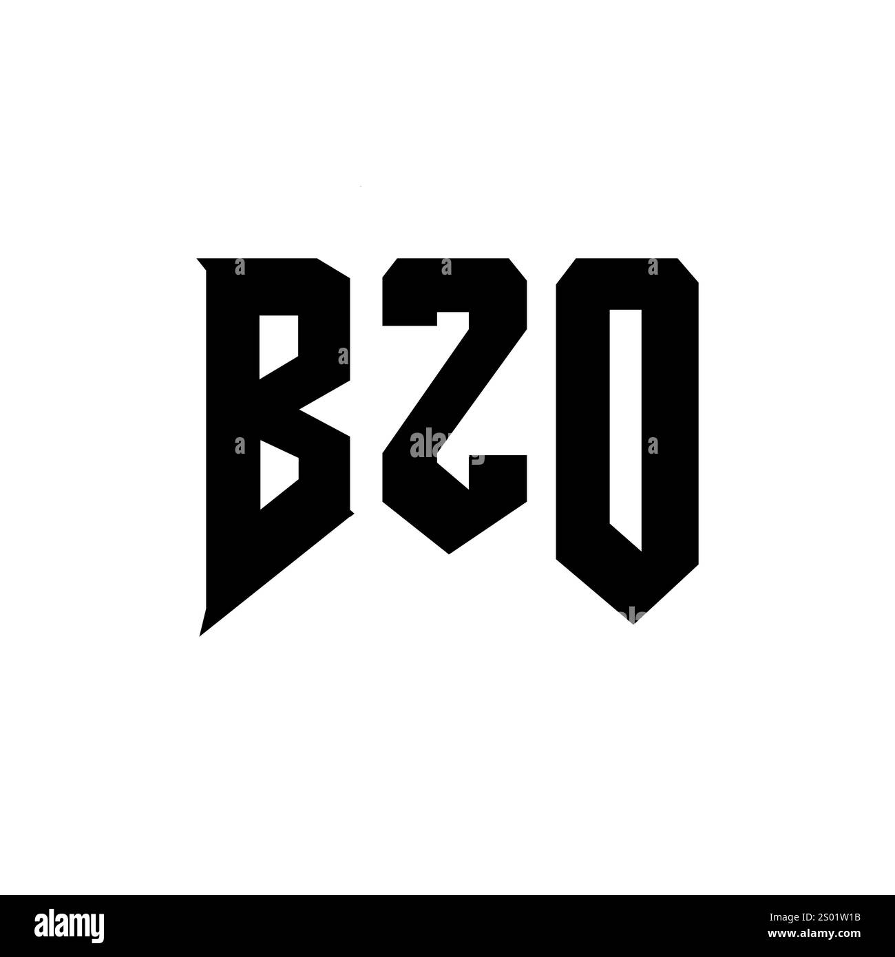 Conception de logo de lettre BZO pour la société de technologie. Combinaison de couleurs noir et blanc de conception de logo BZO. Logo BZO, vecteur BZO, design BZO, icône BZO, alph BZO Illustration de Vecteur