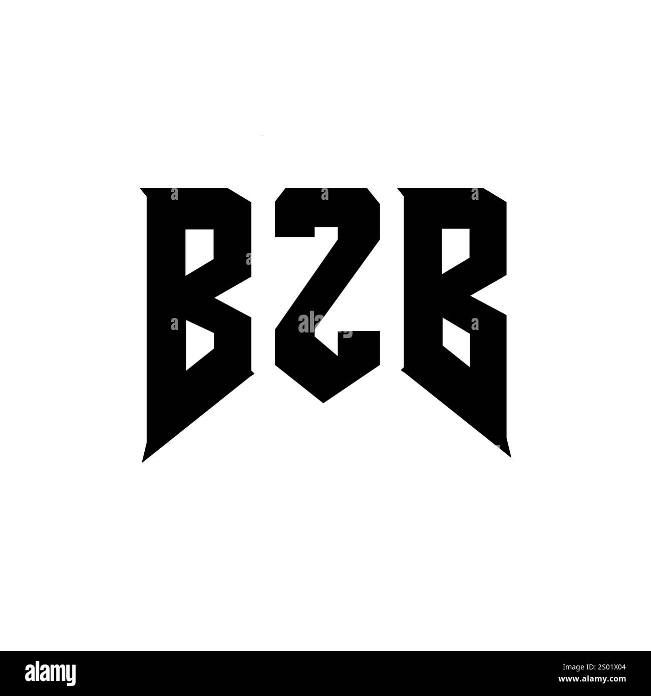 Conception de logo de lettre BZB pour la société de technologie. Combinaison de couleurs noir et blanc de conception de logo BZB. Logo BZB, vecteur BZB, design BZB, icône BZB, alph BZB Illustration de Vecteur