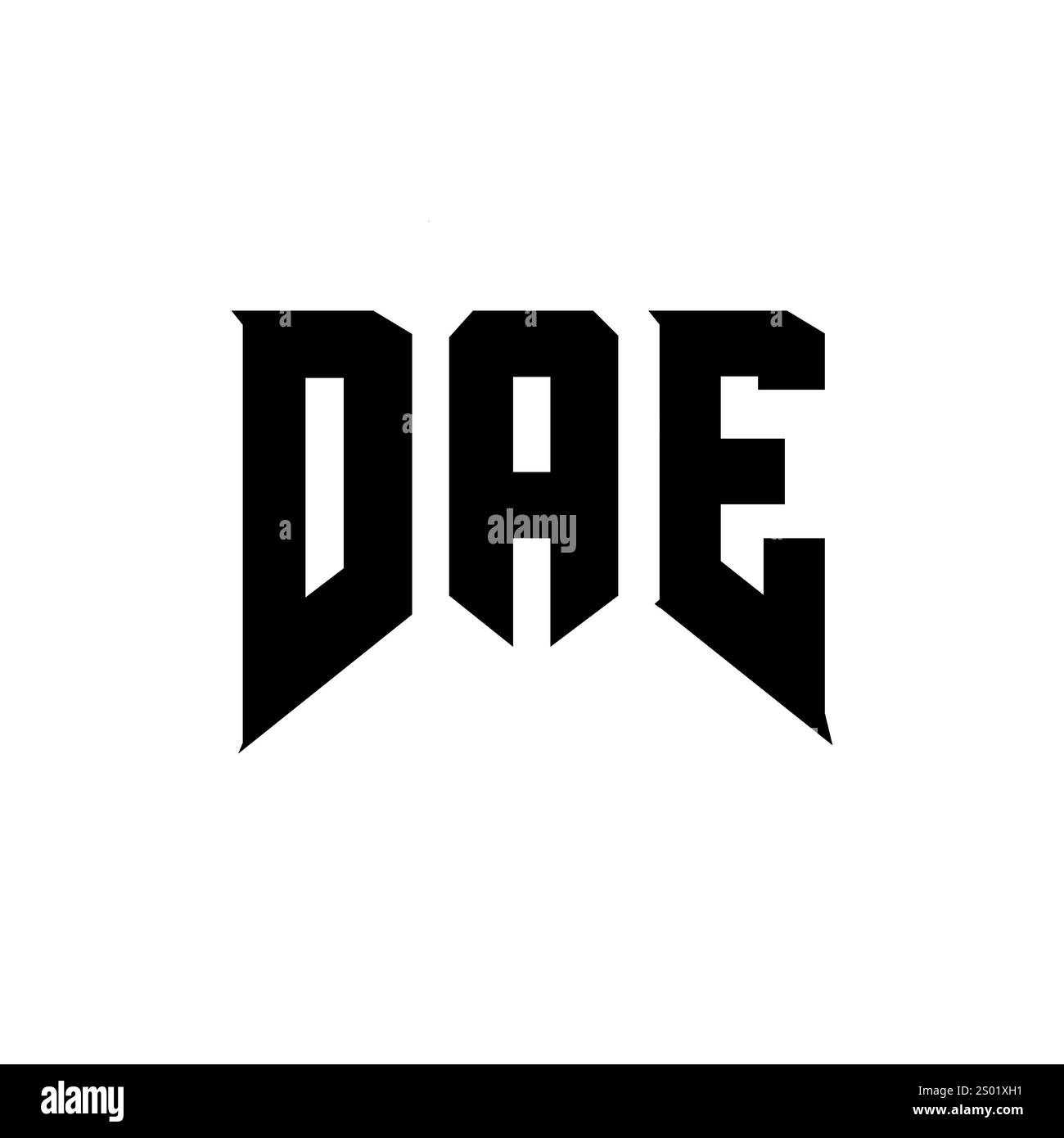 Conception de logo DAE lettre pour la société de technologie. Logo DAE logo combinaison de couleurs noir et blanc. Logo DAE, vecteur DAE, conception DAE, icône DAE, DAE alph Illustration de Vecteur