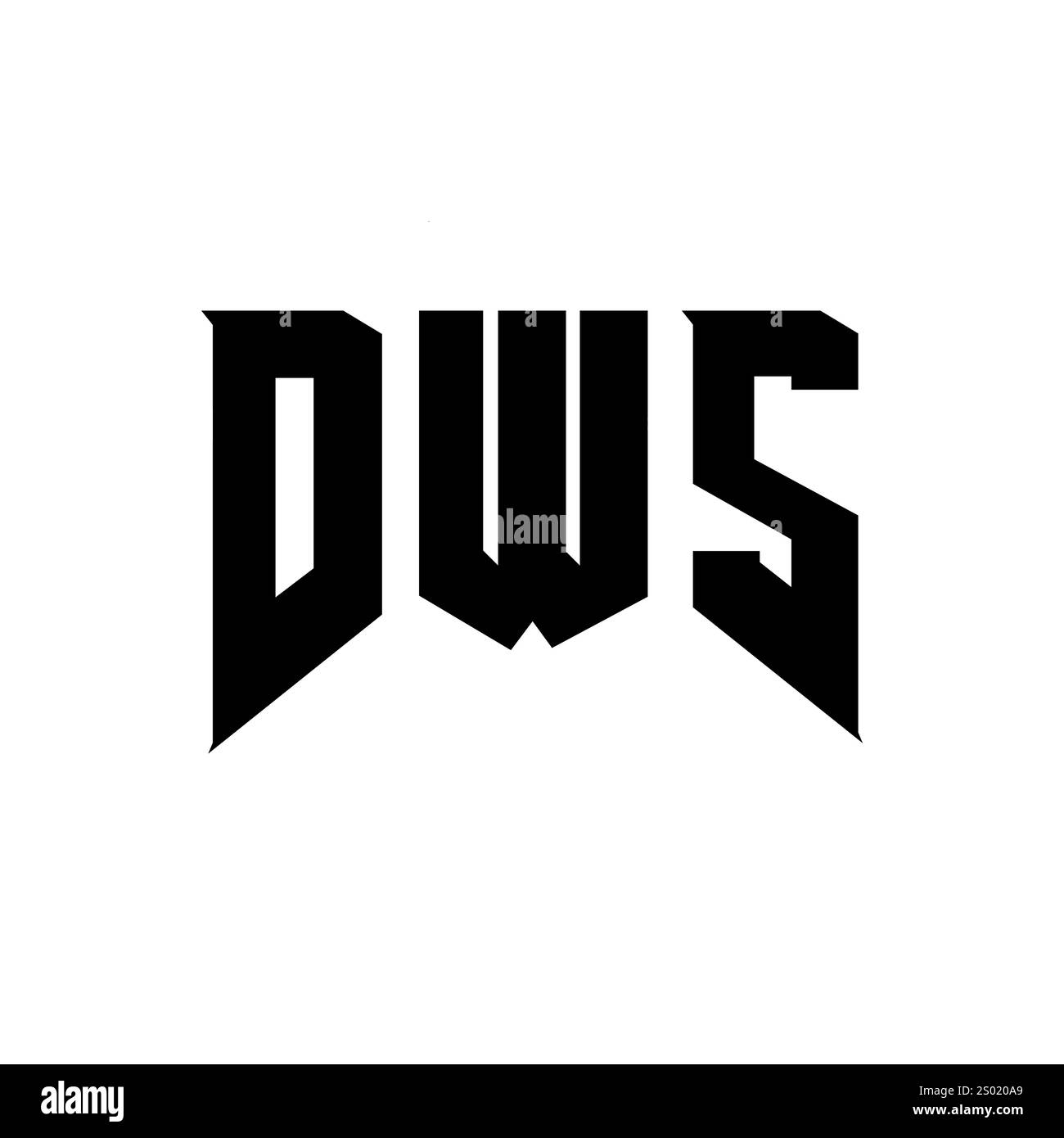 Conception de logo de lettre DWS pour la société de technologie. Combinaison de couleurs noir et blanc de conception de logo DWS. Logo DWS, vecteur DWS, conception DWS, icône DWS, alph DWS Illustration de Vecteur