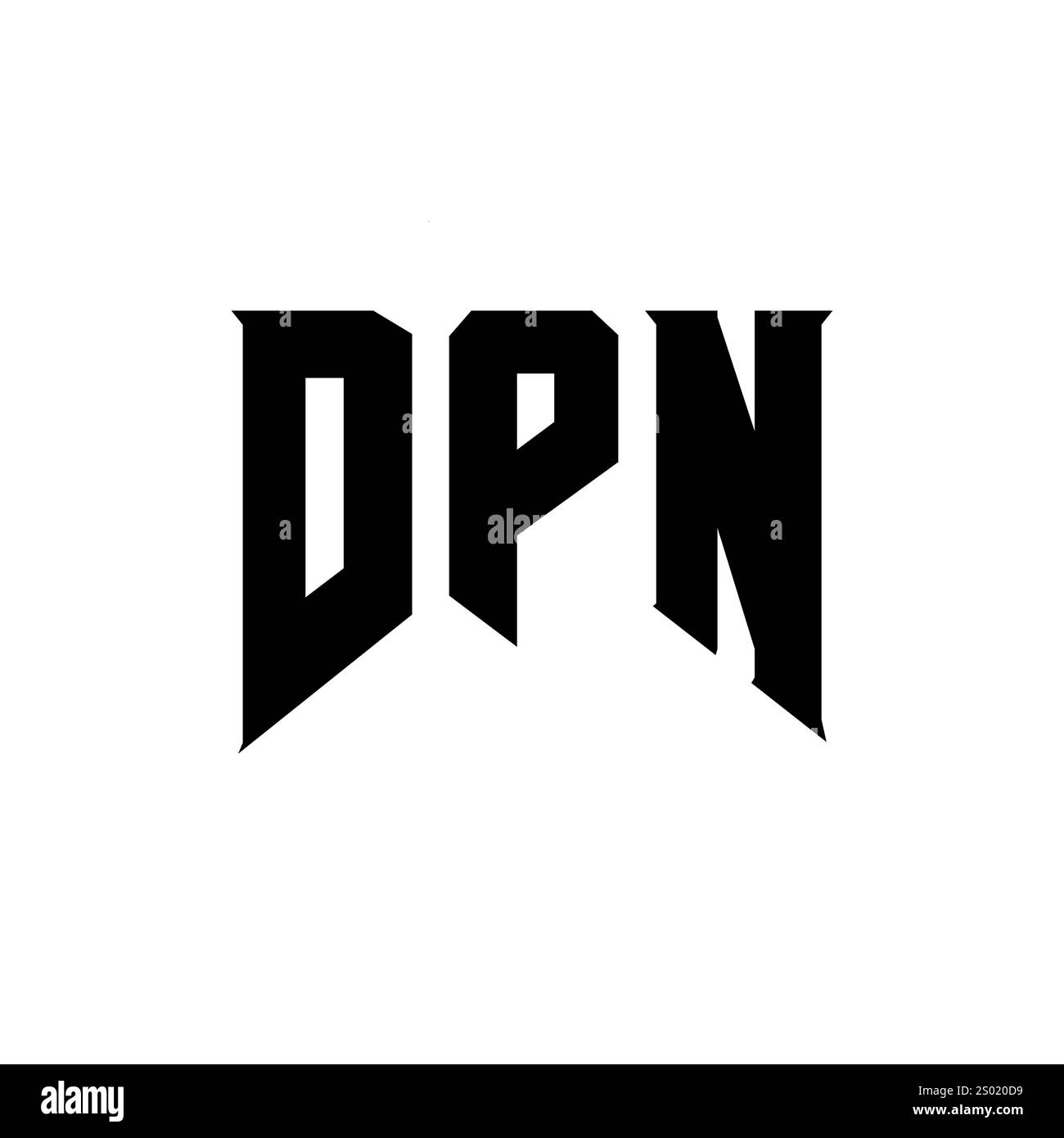 Conception de logo de lettre DPN pour la société de technologie. Logo DPN combinaison de couleurs noir et blanc. Logo DPN, vecteur DPN, conception DPN, icône DPN, DPN alph Illustration de Vecteur