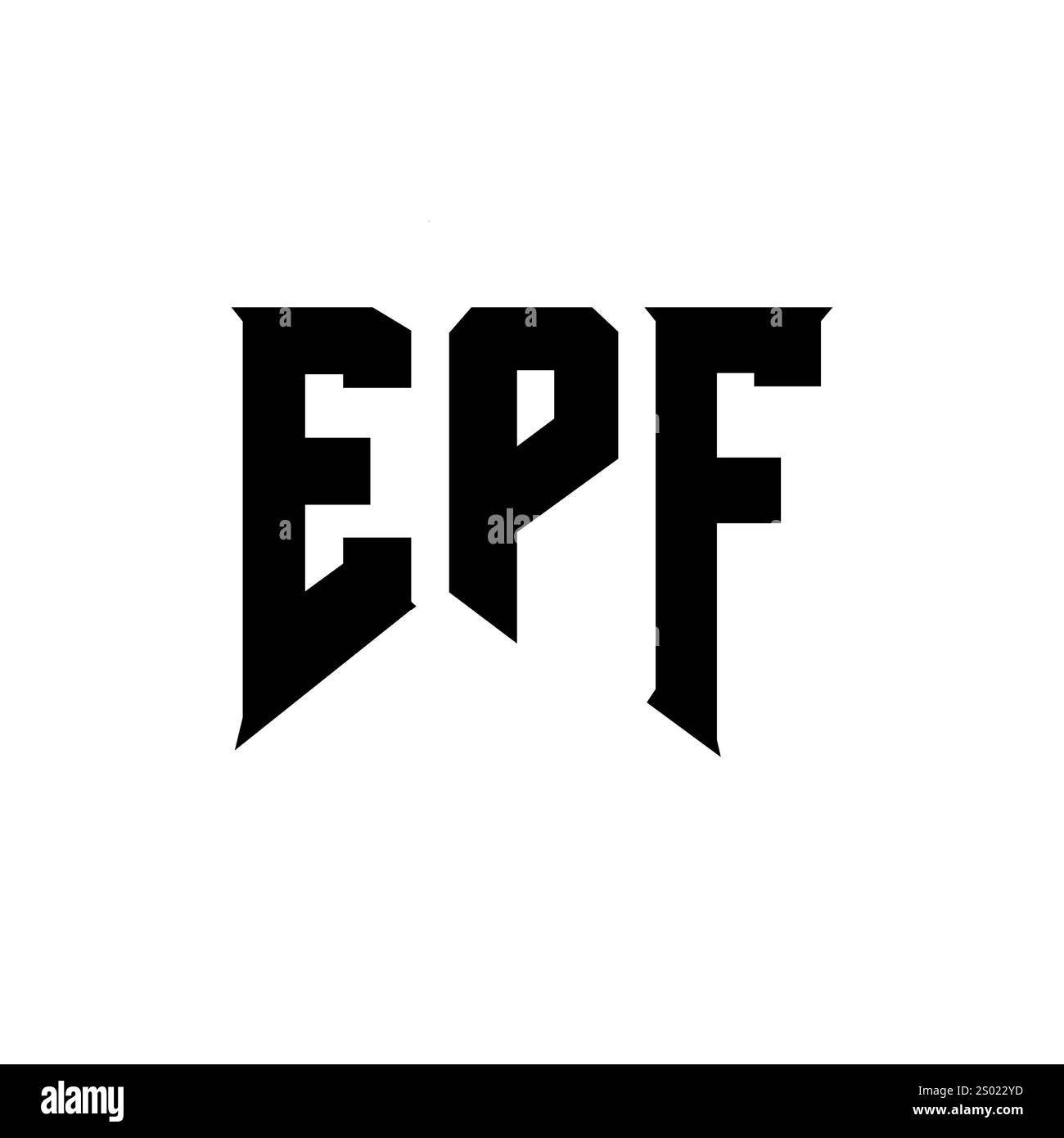 Conception de logo de lettre EPF pour la société de technologie. Logo ...