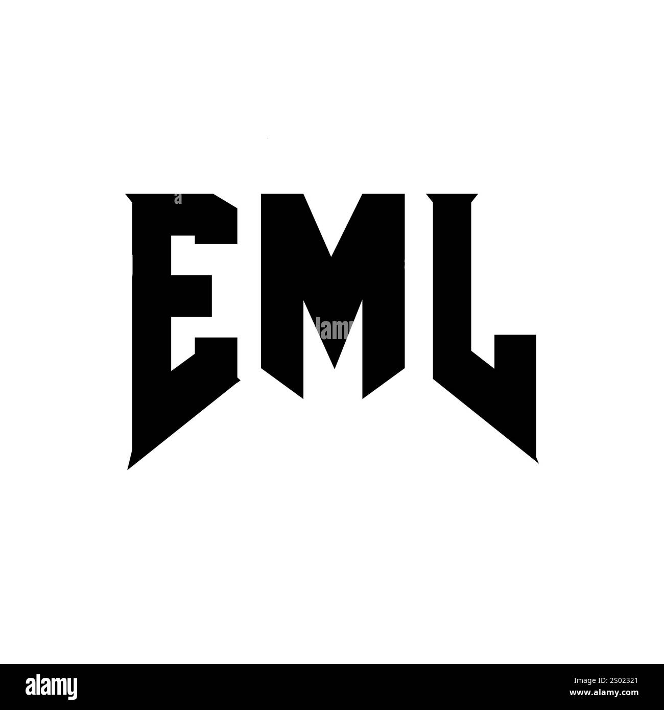 Eml logo Banque d'images noir et blanc - Alamy