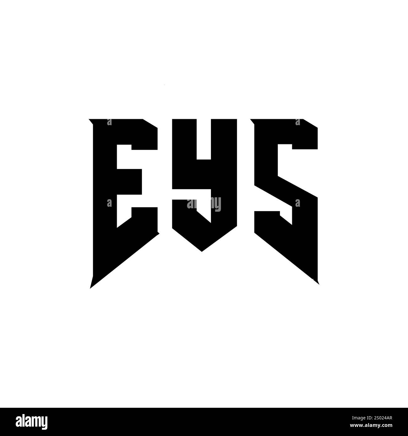 Conception de logo de lettre EYS pour la société de technologie. Combinaison de couleurs noir et blanc de conception de logo EYS. Logo EYS, vecteur EYS, design EYS, icône EYS, alph EYS Illustration de Vecteur