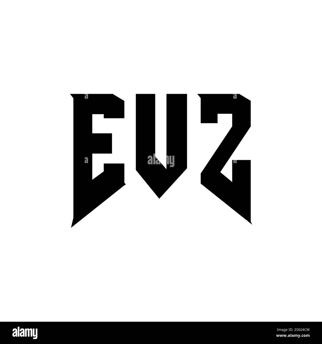 Conception de logo de lettre EVZ pour la société de technologie. Combinaison de couleurs noir et blanc de conception de logo EVZ. Logo EVZ, vecteur EVZ, design EVZ, icône EVZ, EVZ alph Illustration de Vecteur