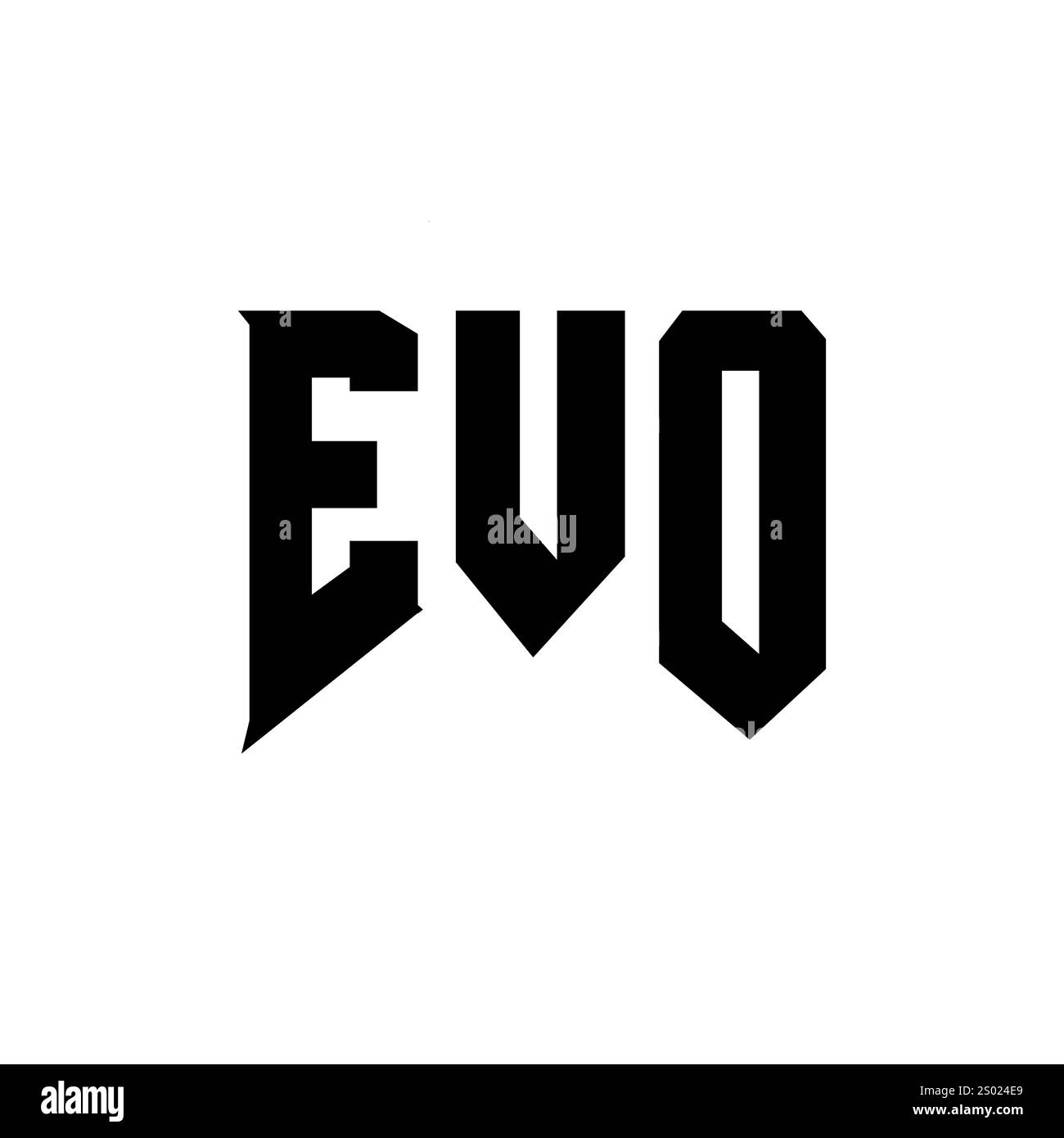 Conception de logo de lettre EVO pour la société de technologie. Combinaison de couleurs noir et blanc de conception de logo EVO. Logo EVO, vecteur EVO, conception EVO, icône EVO, EVO alph Illustration de Vecteur